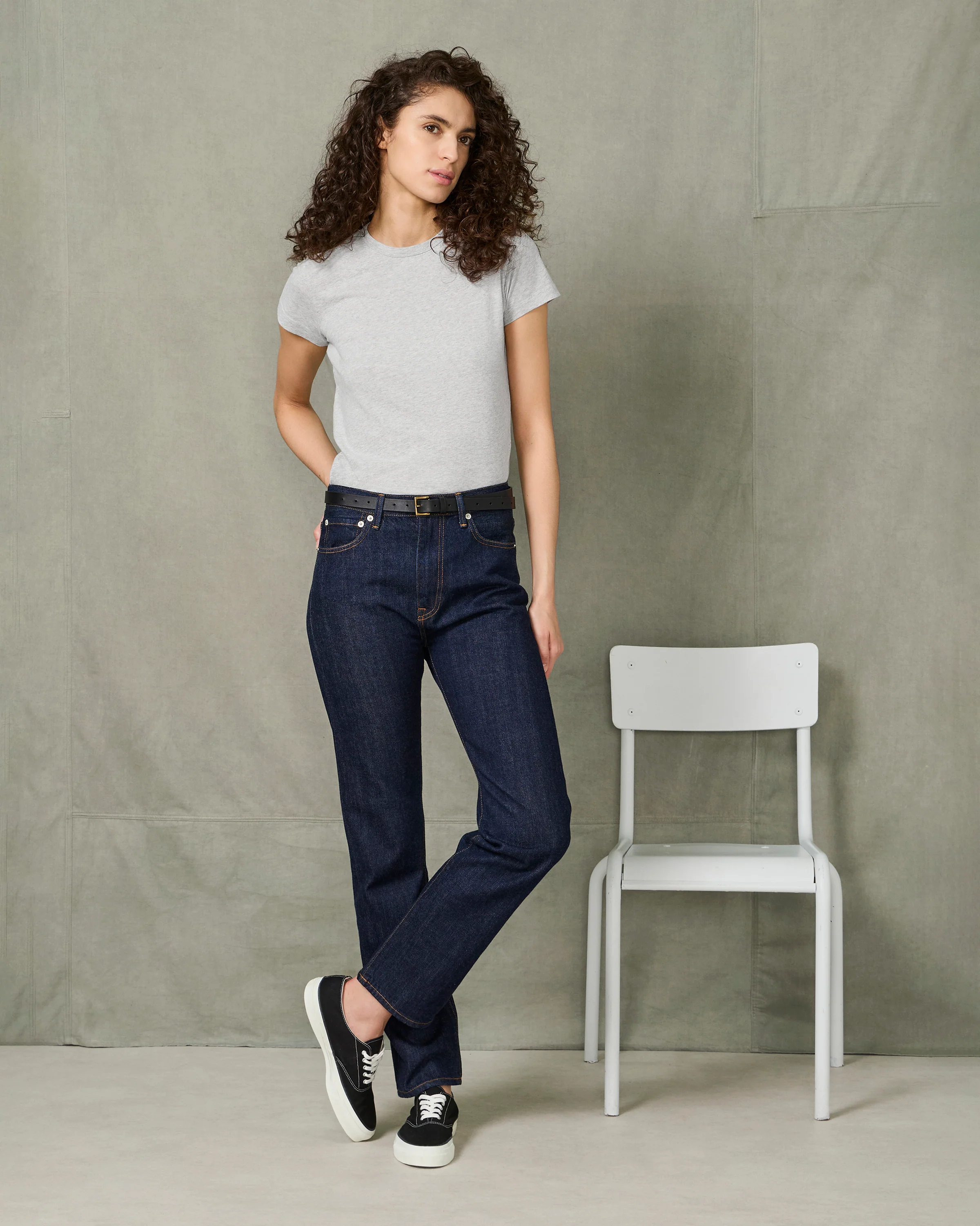 Straight fit denim